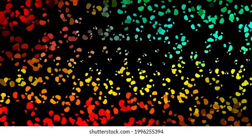 Dark multicolor vector background with random forms. Colorful abstract forms with gradient in simple style. Simple illustration for your web site.
