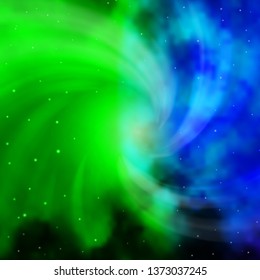 Dark Multicolor vector background with small and big stars. Modern geometric abstract illustration with stars. Design for your business promotion.