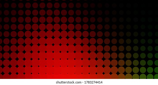 Dark Multicolor vector background with spots. Illustration with set of shining colorful abstract spheres. Design for your commercials.