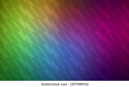 Dark Multicolor vector background with straight lines. Colorful shining illustration with lines on abstract template. Pattern for ads, posters, banners.