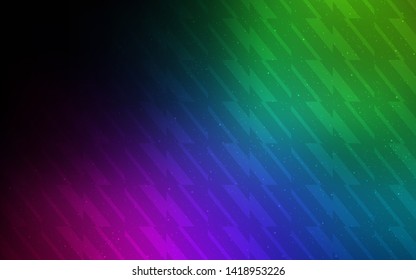 Dark Multicolor vector background with straight lines. Colorful shining illustration with lines on abstract template. Pattern for your busines websites.