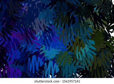 Dark Multicolor vector background with straight lines. Lines on blurred abstract background with gradient. Smart design for your business advert.
