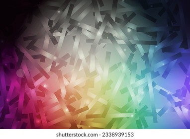 Dark Multicolor vector background with straight lines. Shining colored illustration with sharp stripes. Best design for your ad, poster, banner.