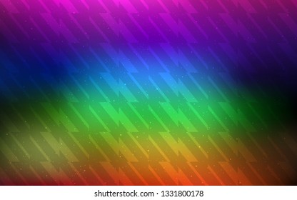 Dark Multicolor vector background with stright stripes. Modern geometrical abstract illustration with Lines. Best design for your ad, poster, banner.