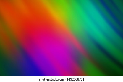 Dark Multicolor vector background with stright stripes. Colorful shining illustration with lines on abstract template. Best design for your ad, poster, banner.