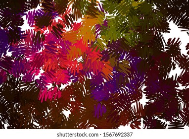 Dark Multicolor vector background with stright stripes. Lines on blurred abstract background with gradient. Pattern for ads, posters, banners.