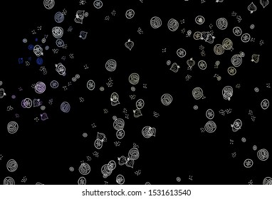 Dark Multicolor vector background with tasty food. Abstract background with colorful Fast Food illustrations. Pattern for ad, booklets, leaflets of restaurants.