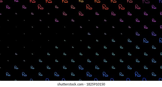 Dark multicolor vector background with woman symbols. Illustration with signs of women's strength and power. Simple design for your web site.