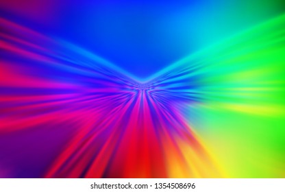 Dark Multicolor vector background with wry lines. Modern gradient abstract illustration with bandy lines. Pattern for your business design.