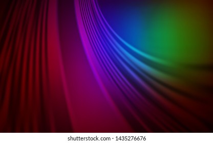 Dark Multicolor vector background with wry lines. Shining colorful illustration in simple style. A completely new template for your design.