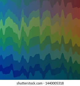 Dark Multicolor vector background with wry lines. Brand new colorful illustration with bent lines. Design for your business promotion.