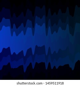 Dark Multicolor vector background with wry lines. Colorful illustration in abstract style with bent lines. Smart design for your promotions.