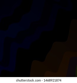 Dark Multicolor vector background with wry lines. Colorful illustration with curved lines. Template for cellphones.