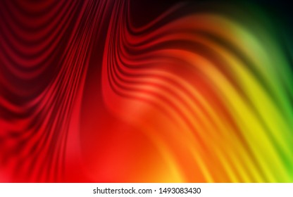 Dark Multicolor vector background with wry lines. Brand new colorful illustration in simple style. A completely new template for your design.