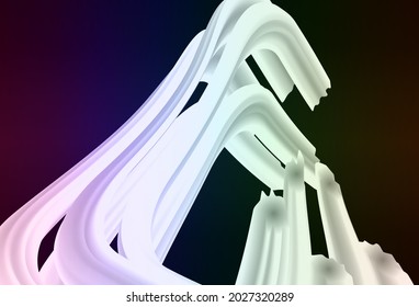 Dark Multicolor vector background with wry lines. Modern gradient abstract illustration with bandy lines. A completely new design for your business.