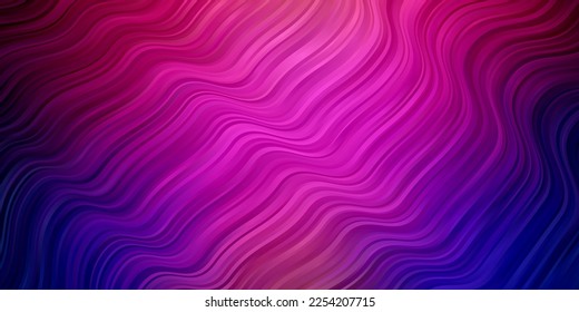 Dark Multicolor vector background with wry lines. Illustration in halftone style with gradient curves. Smart design for your promotions.