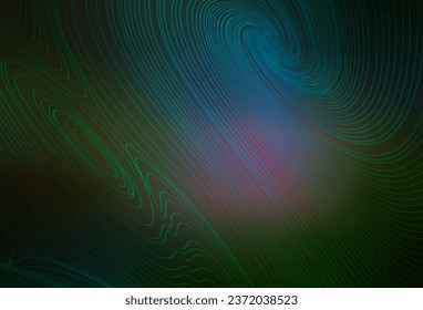 Dark Multicolor vector background with wry lines. Colorful illustration in abstract style with gradient. Pattern for your business design.