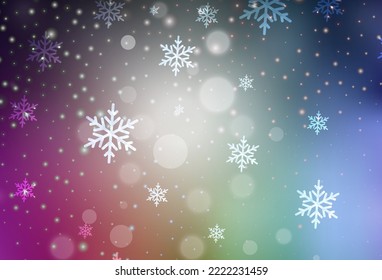 Dark Multicolor vector background in Xmas style. Abstract gradient illustration with colorful Christmas things. Pattern for ads, poster, banner of books.