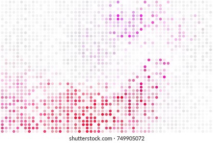 Dark Multicolor vector banner with circles, spheres. Abstract spots. Background of Art bubbles in halftone style with colored gradient.