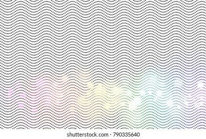 Dark Multicolor vector banner with circles, spheres. Abstract spots. Background of Art bubbles in halftone style with colored gradient.