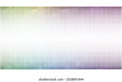 Dark Multicolor vector banner set of circles, spheres. Donuts Background. Creative Design Templates. Technology halftone illustration.