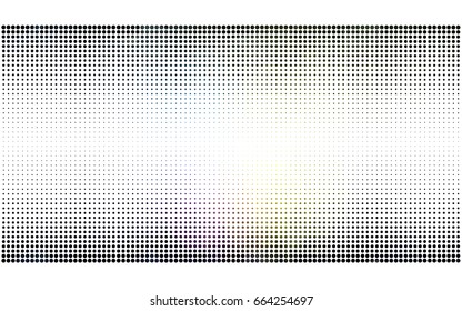 Dark Multicolor vector banner set of circles, spheres. Donuts Background. Creative Design Templates. Technology halftone illustration.