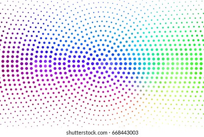 Dark Multicolor vector banner set of circles, spheres. Donuts Background. Creative Design Templates. Technology halftone illustration.