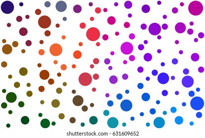 Dark Multicolor vector banners set of circles, spheres. Abstract spots. Art Background of bubbles in halftone style with colored gradient.