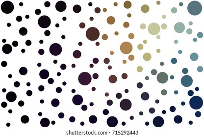 Dark Multicolor vector banners set of circles, spheres. Abstract spots. Art Background of bubbles in halftone style with colored gradient.
