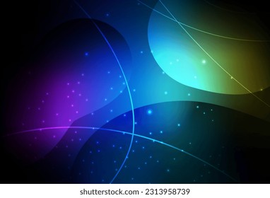 Dark Multicolor vector Beautiful colorful illustration with circles, lines. Beautiful colored illustration with blurred circles in nature style. Elegant design for wallpapers.