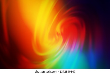 Dark Multicolor vector blurred background. An elegant bright illustration with gradient. The best blurred design for your business.