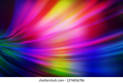 Dark Multicolor vector blurred background. Glitter abstract illustration with gradient design. Completely new design for your business.