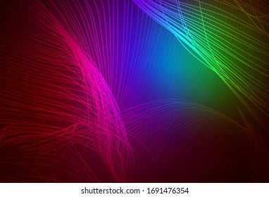 Dark Multicolor vector blurred background. A completely new colored illustration in blur style. Smart design for your work.