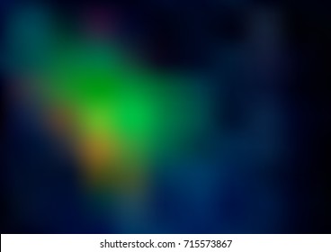 Dark Multicolor vector blurred bright background. A vague abstract illustration with gradient. The blurred design can be used for your web site.