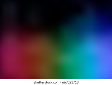 Dark Multicolor vector blurred and colored pattern. A vague abstract illustration with gradient. The elegant pattern can be used as part of a brand book.