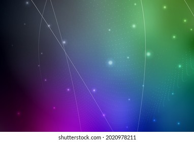 Dark Multicolor vector Blurred decorative design in abstract style with bubbles. Beautiful colored illustration with blurred circles in nature style. Smart design for business ads.
