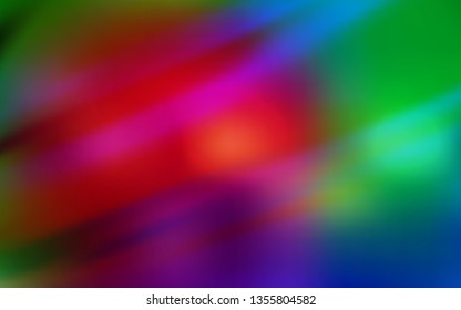 Dark Multicolor vector blurred shine abstract template. Glitter abstract illustration with gradient design. Completely new design for your business.