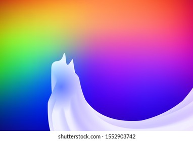 Dark Multicolor vector blurred shine abstract template. Colorful abstract illustration with gradient. Blurred design for your web site.