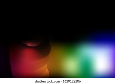 Dark Multicolor vector blurred shine abstract background. Creative illustration in halftone style with gradient. Blurred design for your web site.