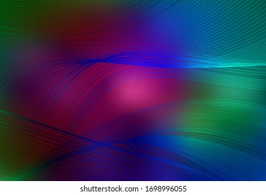 Dark Multicolor vector blurred shine abstract template. Abstract colorful illustration with gradient. Smart design for your work.