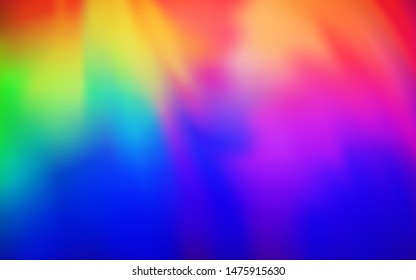 Dark Multicolor vector blurred template. Glitter abstract illustration with gradient design. New design for your business.