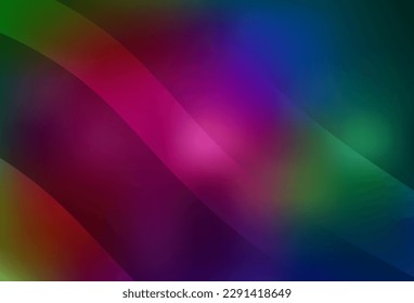 Dark Multicolor vector blurred template. Colorful illustration in abstract style with gradient. Completely new design for your business.