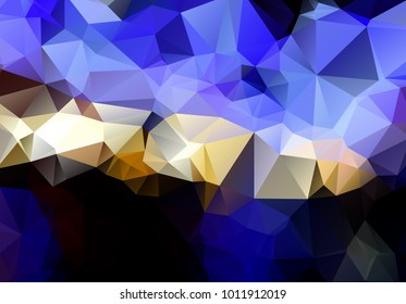 Dark Multicolor vector blurry triangle background design. Geometric background in Origami style with gradient.