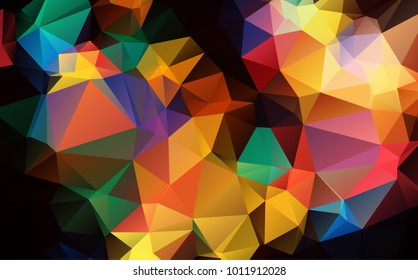 Dark Multicolor vector blurry triangle background design. Geometric background in Origami style with gradient.