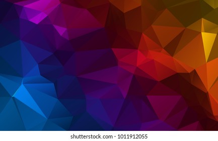Dark Multicolor vector blurry triangle background design. Geometric background in Origami style with gradient.
