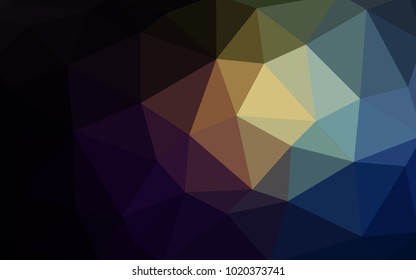Dark Multicolor vector blurry triangle background design. Geometric background in Origami style with gradient. 