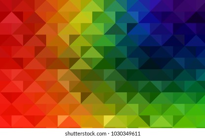 Dark Multicolor vector blurry triangle template. Shining colored illustration in a brand-new style. The best triangular design for your business.