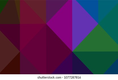 Dark Multicolor vector blurry triangle template. Creative geometric illustration in Origami style with gradient. A new texture for your design.