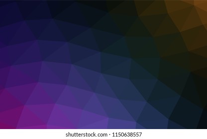 Dark Multicolor vector blurry triangle background. Modern geometrical abstract illustration with gradient. A new texture for your design.