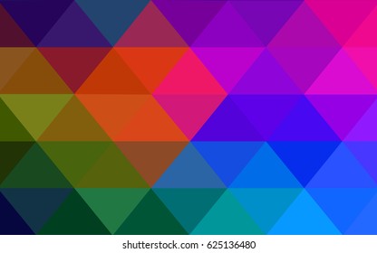 Dark Multicolor vector blurry triangle background design. Geometric background in Origami style with gradient. 